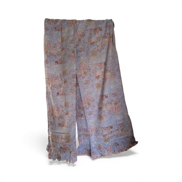 NWT Free People Womens Tangled Lights Printed Set, Cornflower Combo, Large - Picture 9 of 10